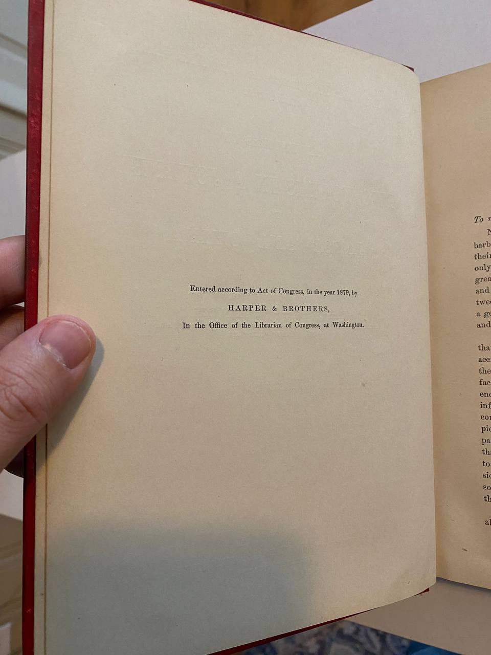 Copyright page of Drew's copy of The Boy Travellers in the Far East, Part First: Japan and China