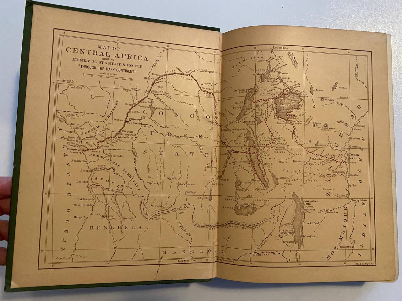 Physical detail of Drew's copy of The Boy Travellers on the Congo