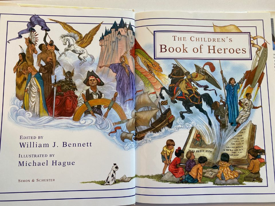Interior or edition detail of Drew's copy of The Children’s Book of Heroes