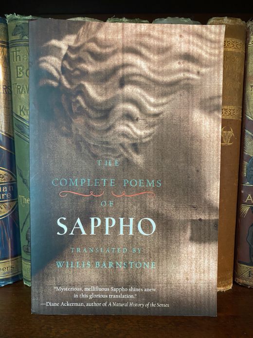 Cover of Drew's copy of The Complete Poems of Sappho
