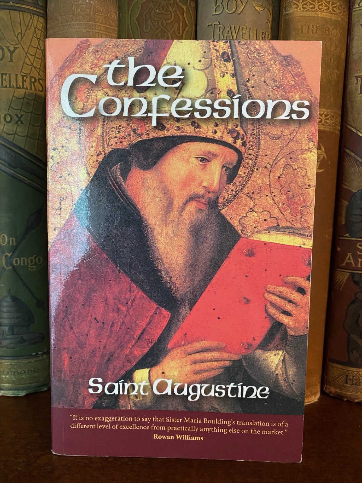Cover of Drew's copy of The Confessions