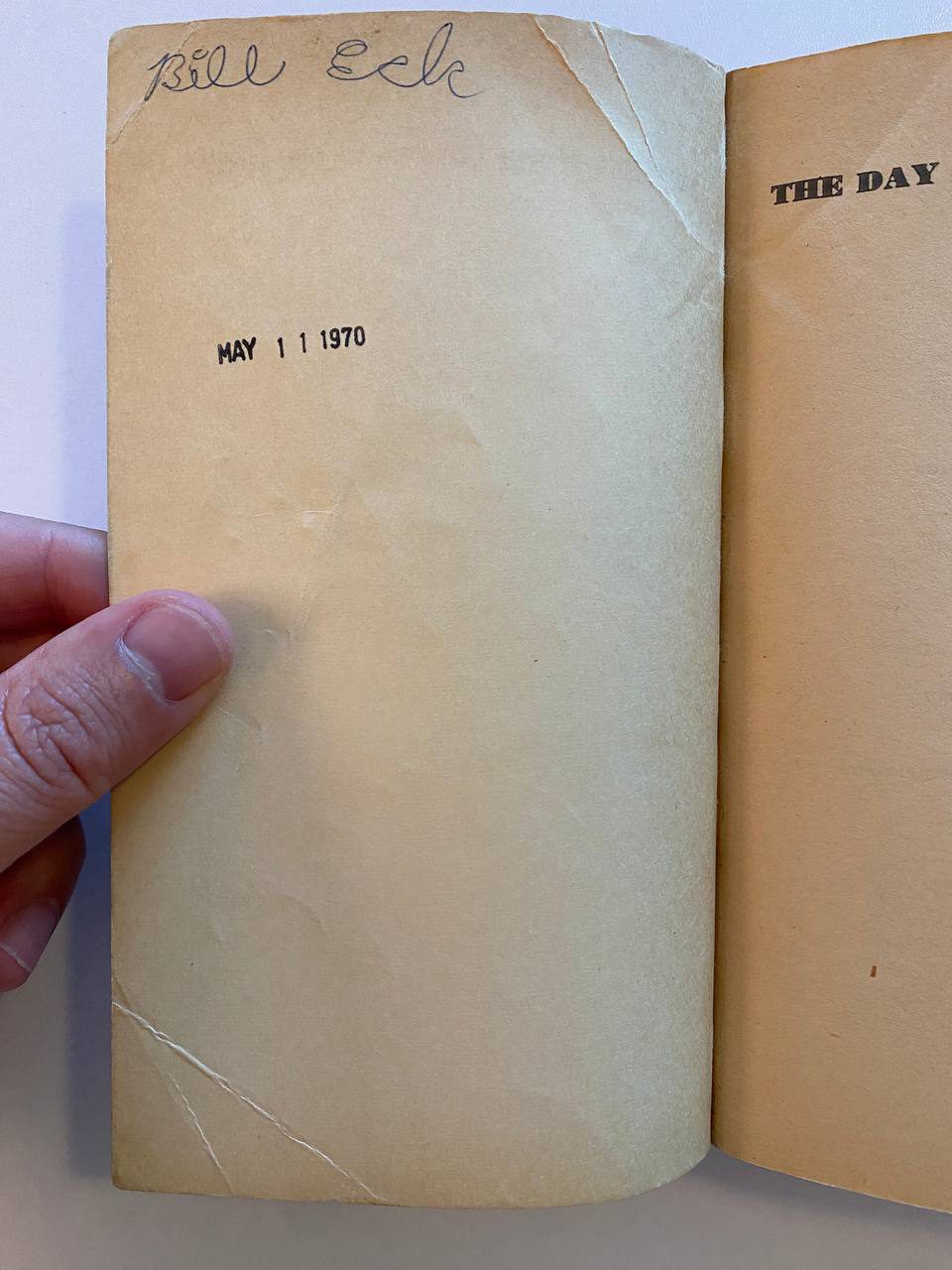 Handwritten reading notes of Drew's copy of The Day Lincoln Was Shot