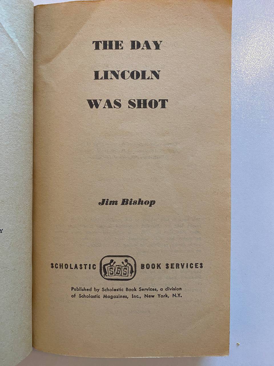 Title page of Drew's copy of The Day Lincoln Was Shot