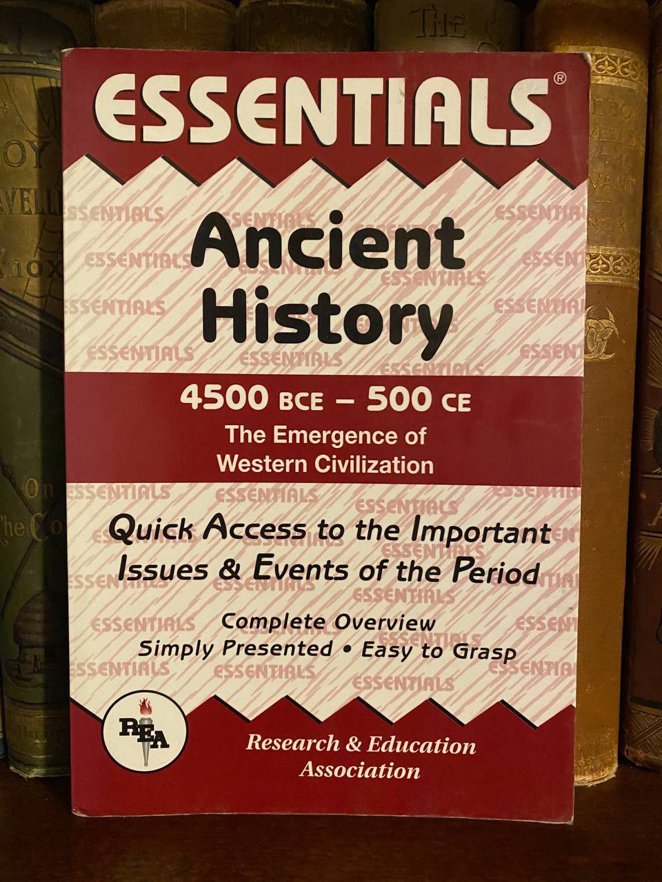 Cover of Drew's copy of The Essentials of Ancient History