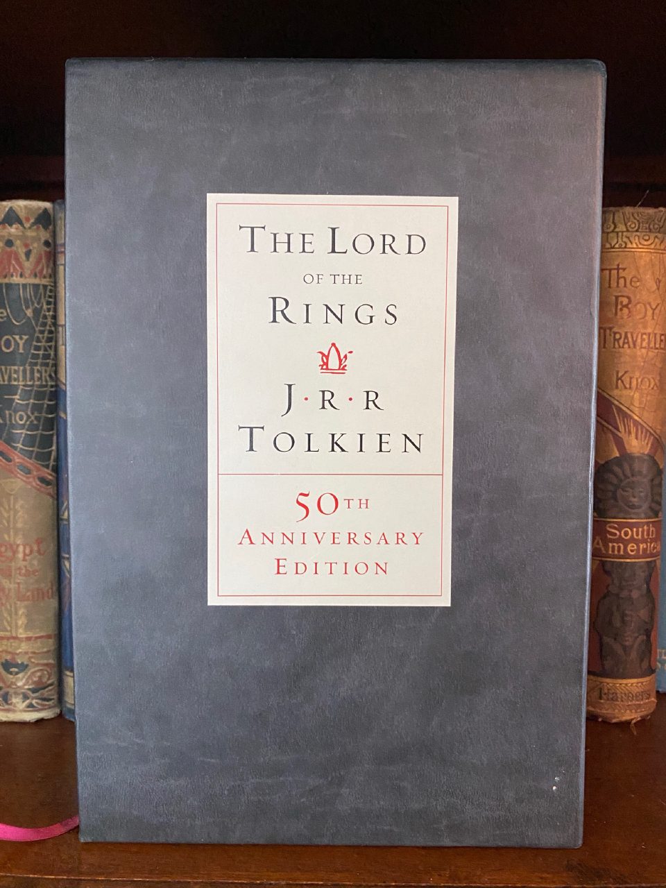 Front cover of Drew's copy of The Lord of the Rings: 50th Anniversary Edition