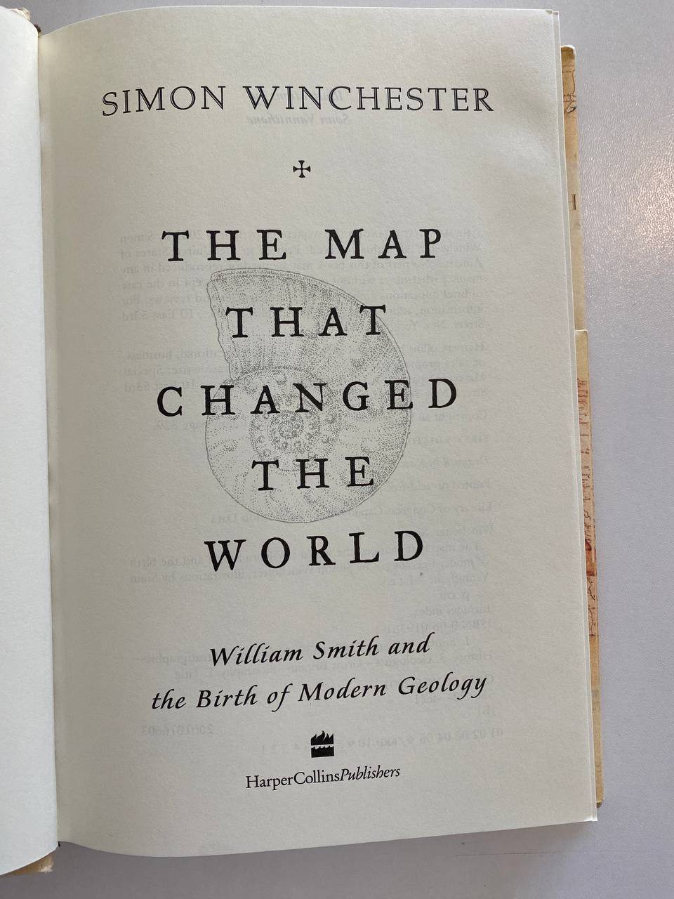 Title page of Drew's copy of The Map That Changed the World