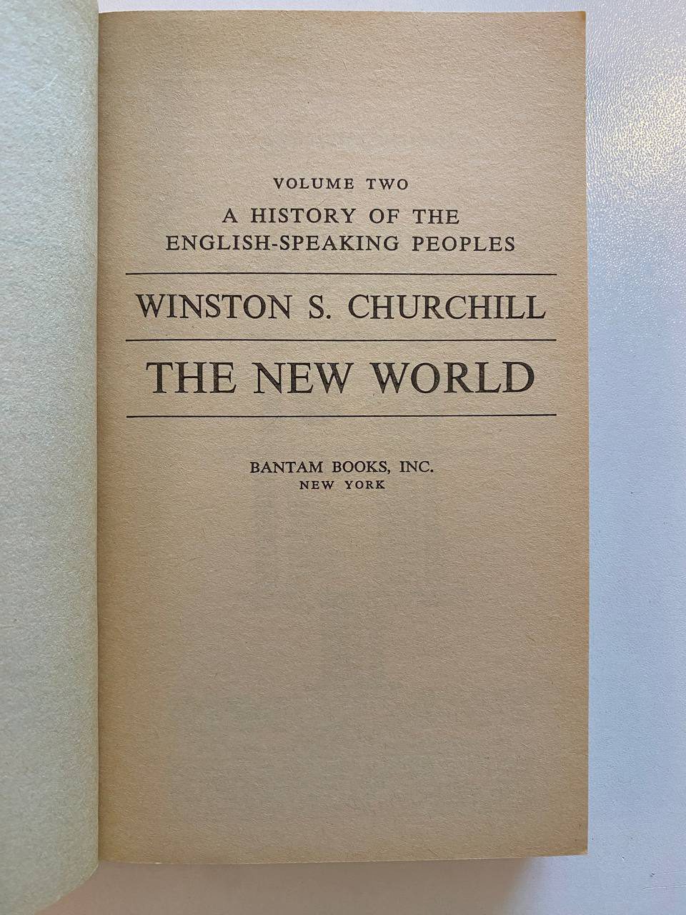 Title page of Drew's copy of The New World