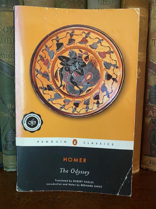 Cover of Drew's copy of The Odyssey