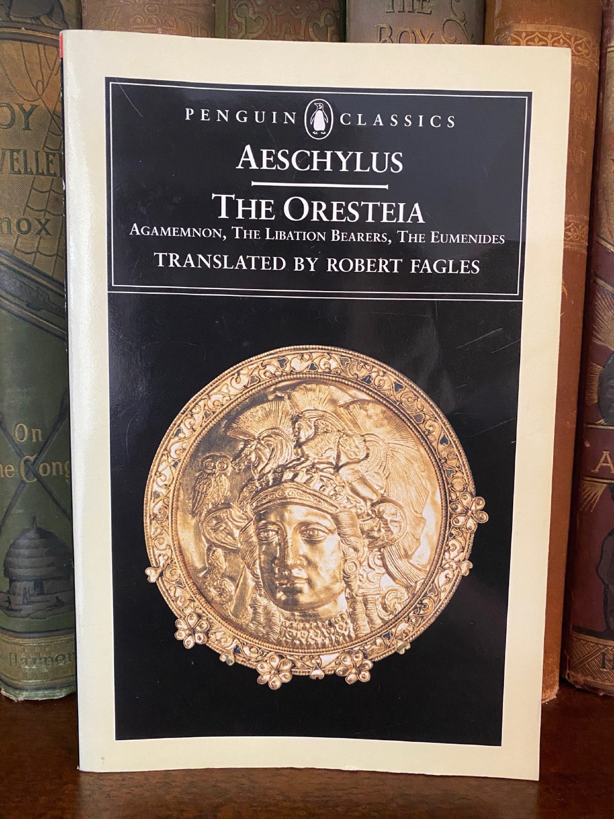Cover of Drew's copy of The Oresteia