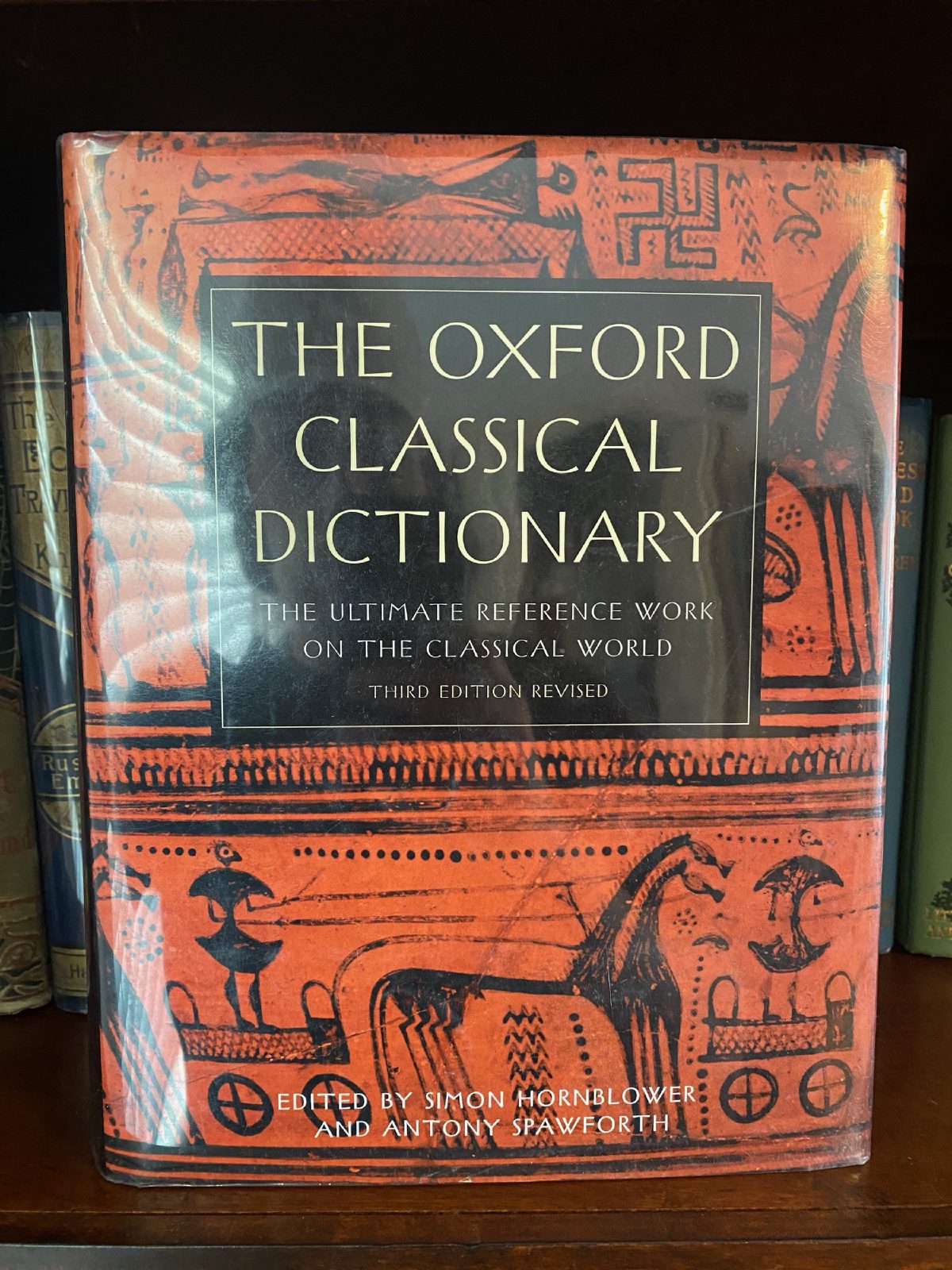 Cover of Drew's copy of The Oxford Classical Dictionary