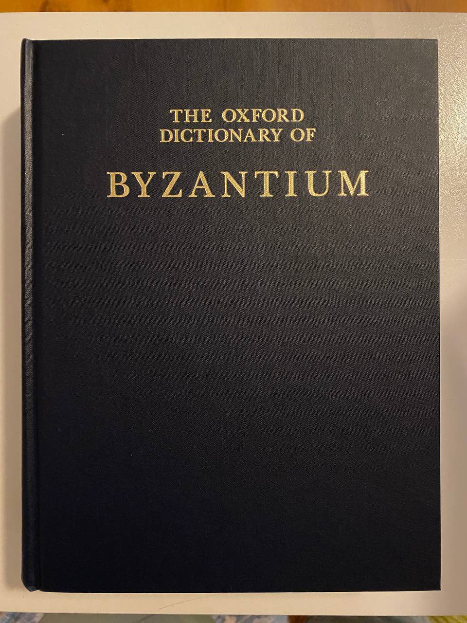 Physical detail of Drew's copy of The Oxford Dictionary of Byzantium