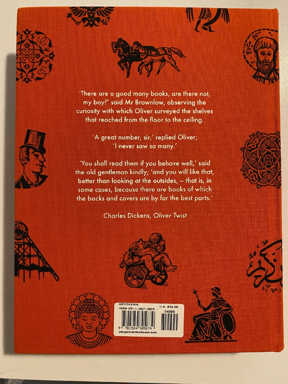 Back cover of Drew's copy of The Penguin Classics Book