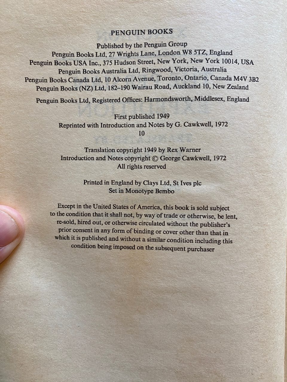 Physical detail of Drew's copy of The Persian Expedition