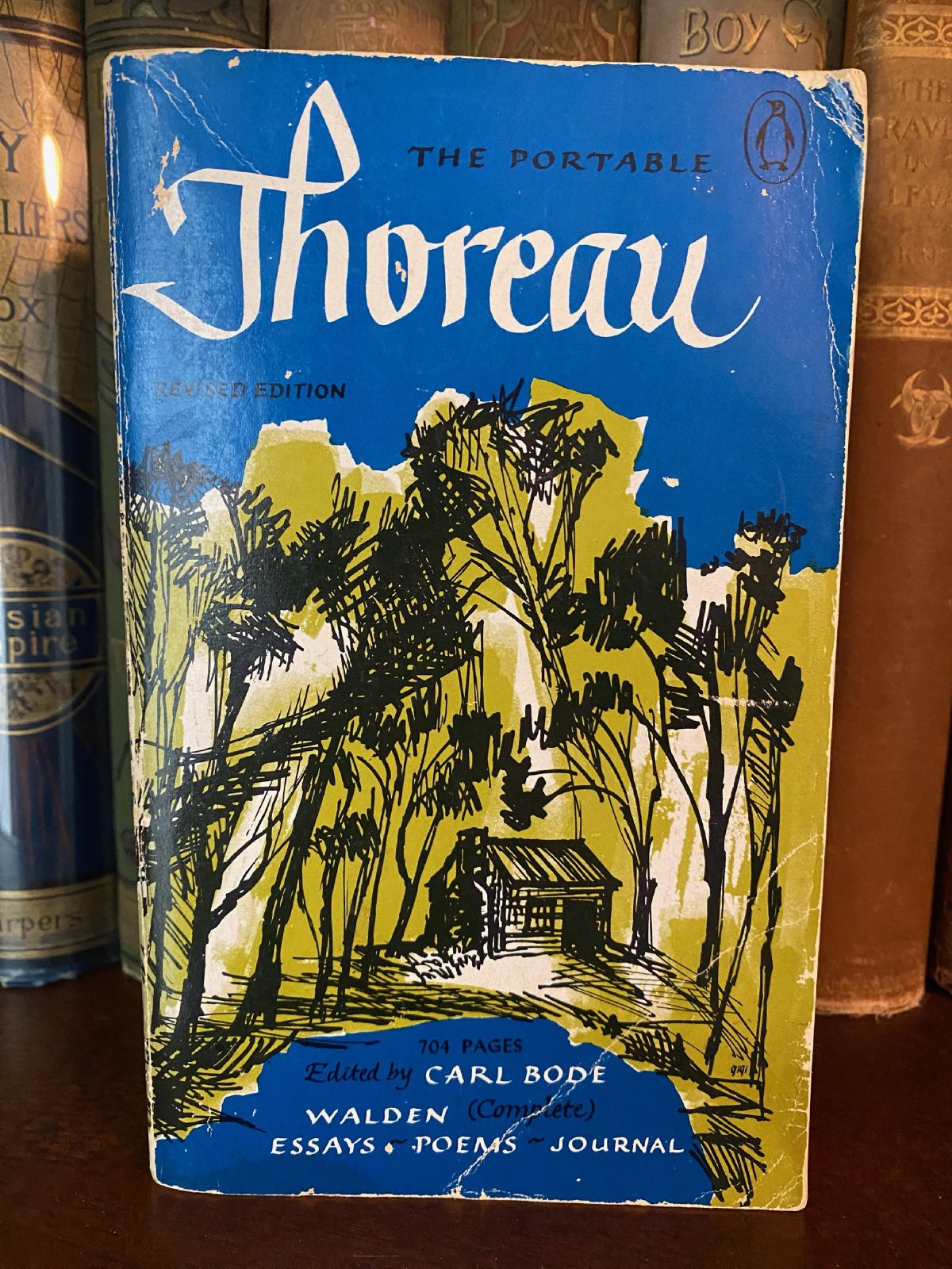 Cover of Drew's copy of The Portable Thoreau