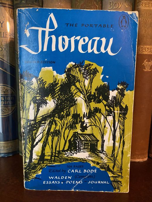 Cover of Drew's copy of The Portable Thoreau