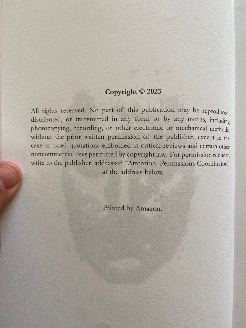 Physical detail of Drew's copy of The Prophet