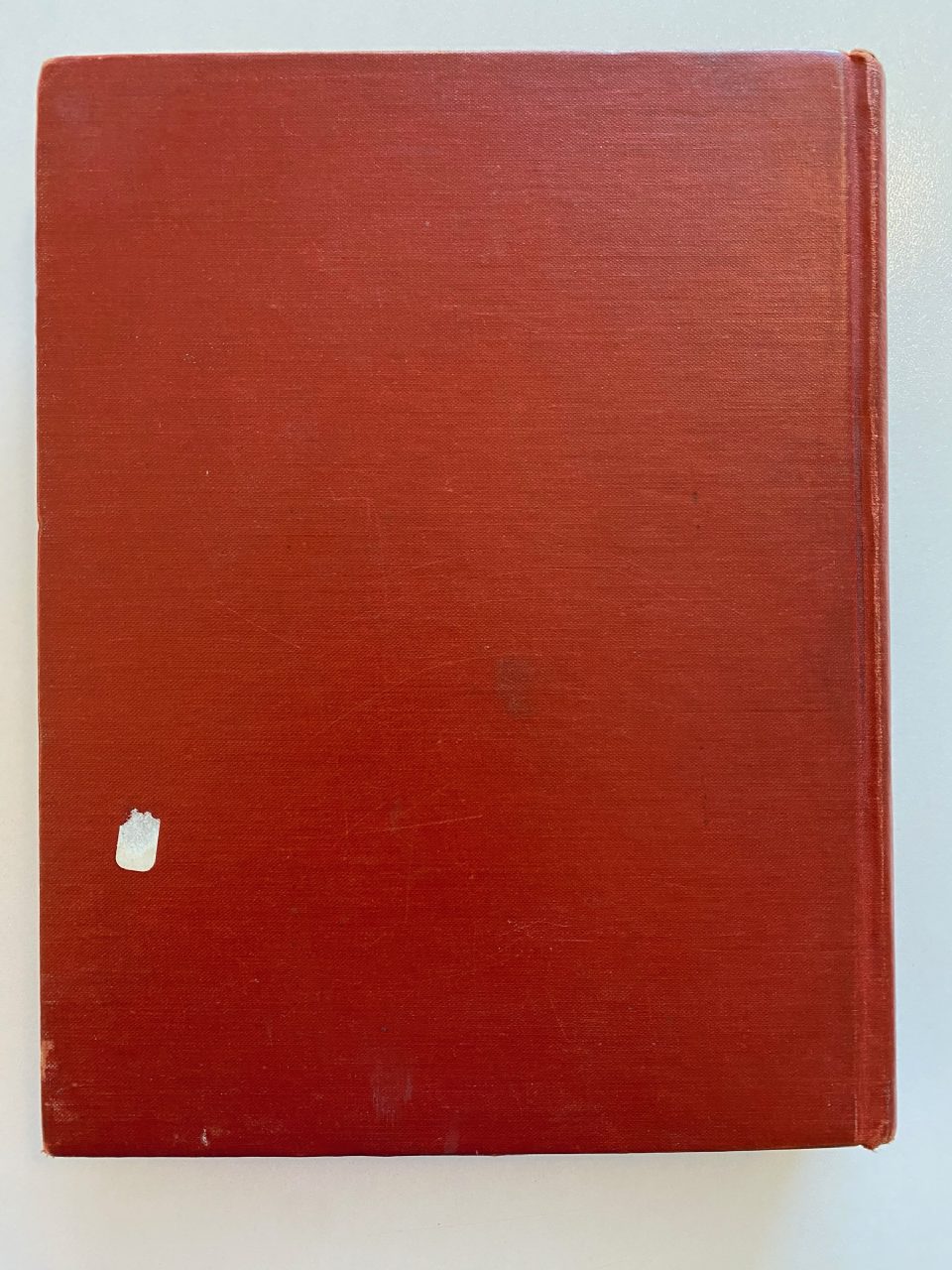 Back cover of Drew's copy of The Red Fairy Book