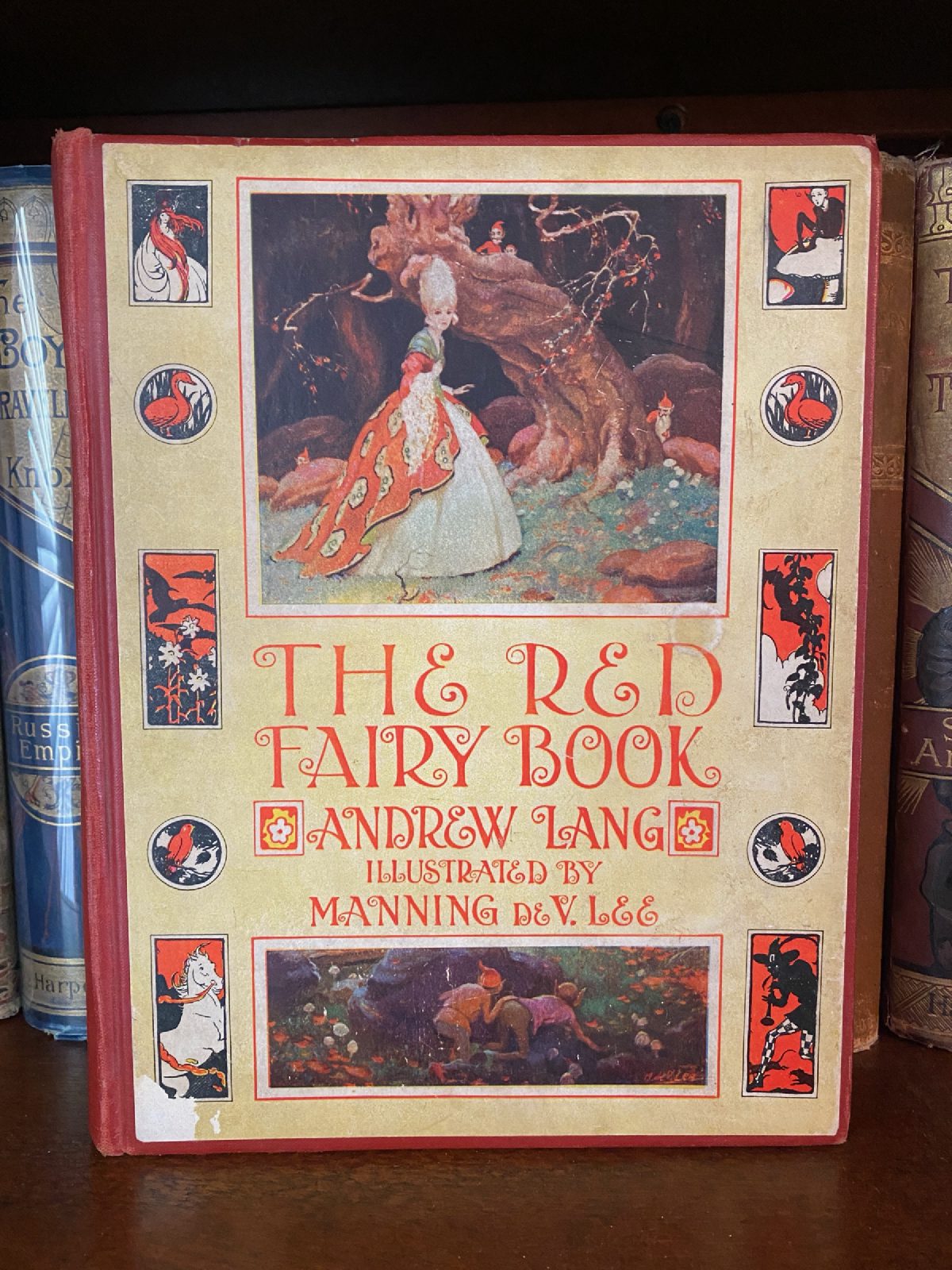Cover of Drew's copy of The Red Fairy Book