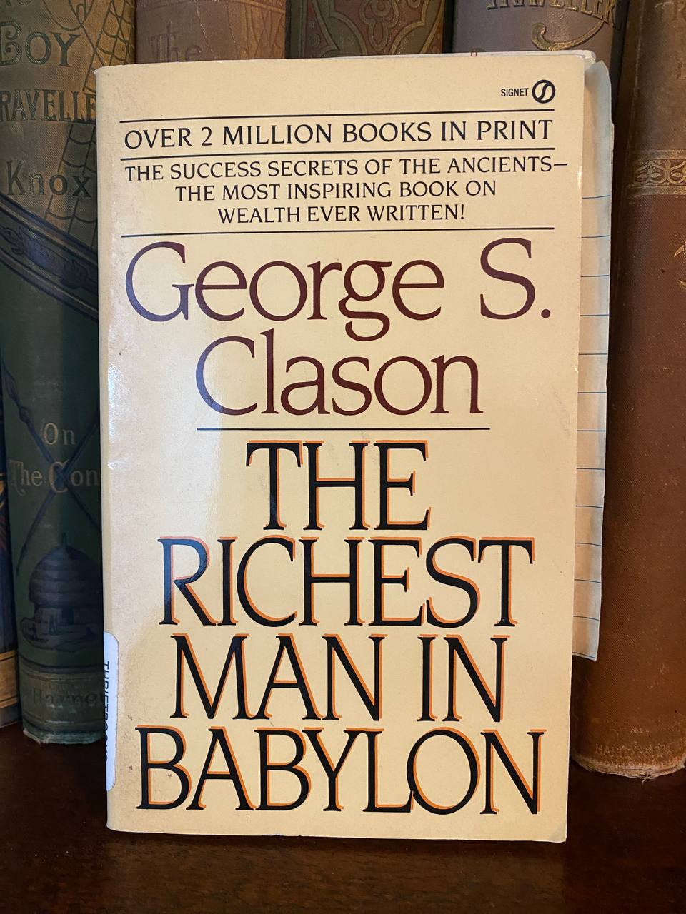 Front cover of Drew's copy of The Richest Man in Babylon