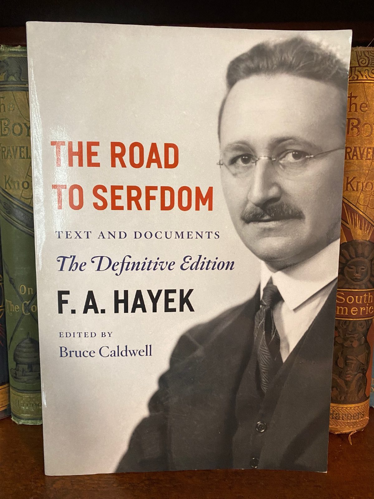 Cover of Drew's copy of The Road to Serfdom