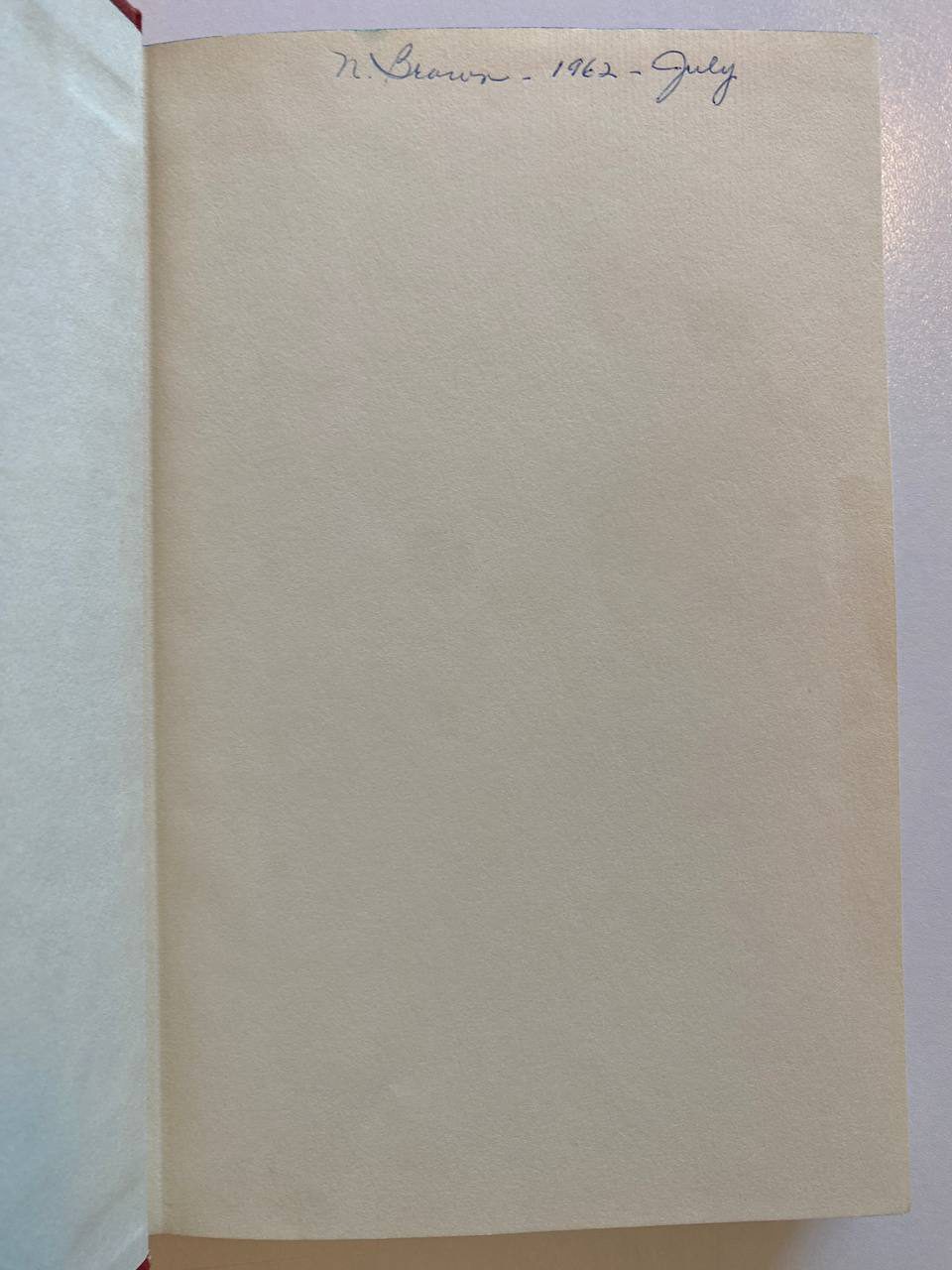 Ownership inscription of Drew's copy of The Rothschilds