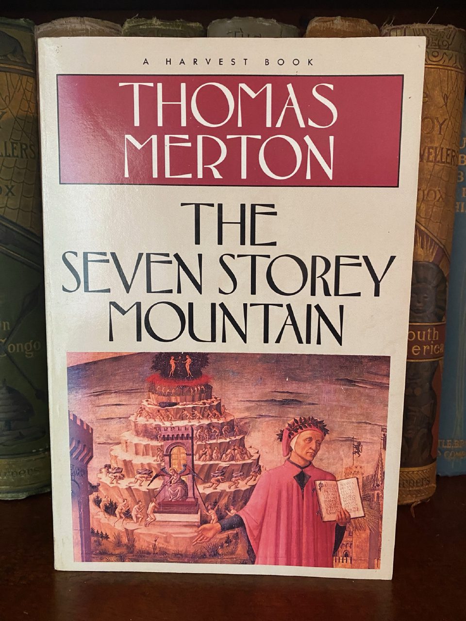 Front cover of Drew's copy of The Seven Storey Mountain