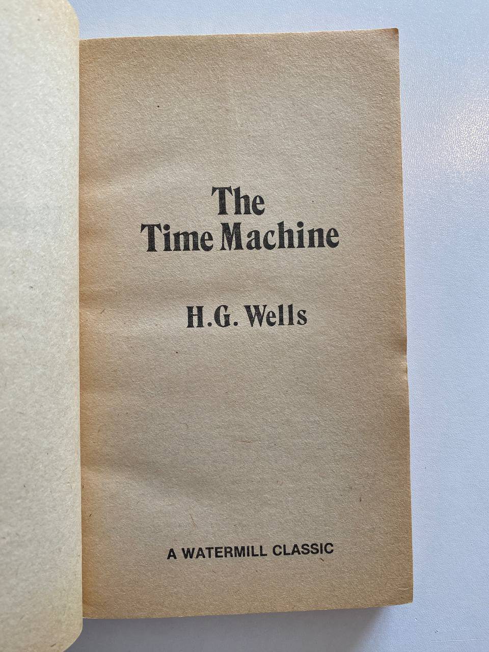 Title page of Drew's copy of The Time Machine