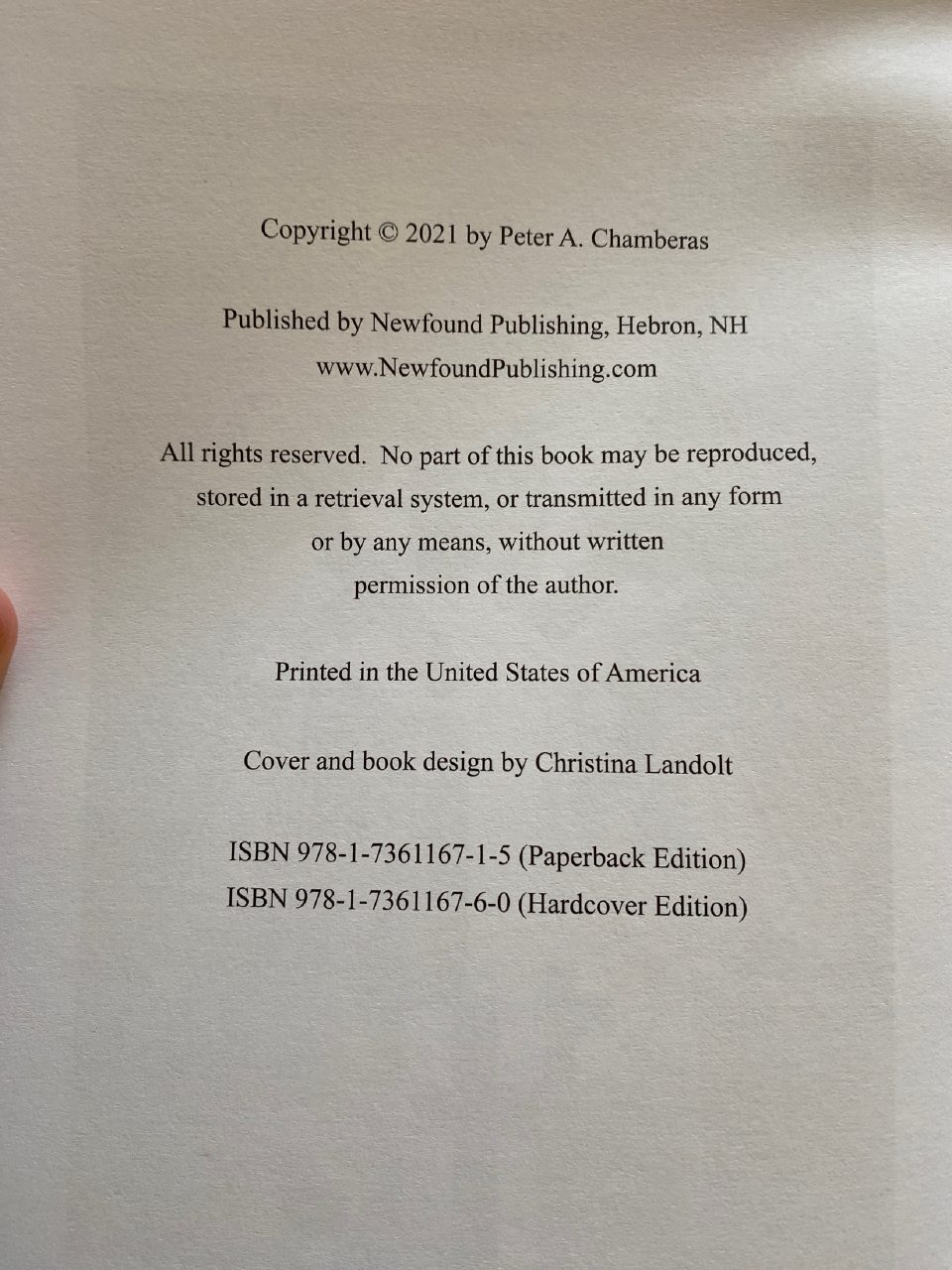 Physical detail of Drew's copy of The Triads