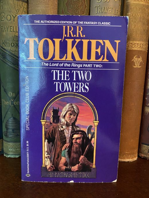 Cover of Drew's copy of The Two Towers