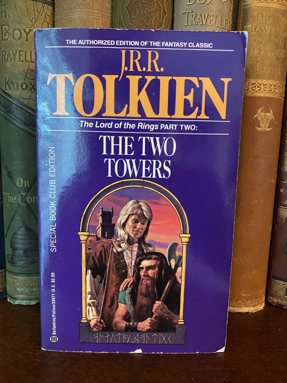 Cover of Drew's copy of The Two Towers