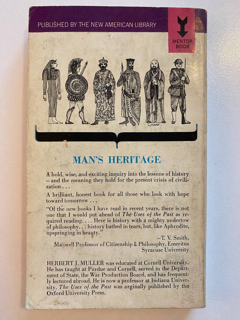 Back cover of Drew's copy of The Uses of the Past