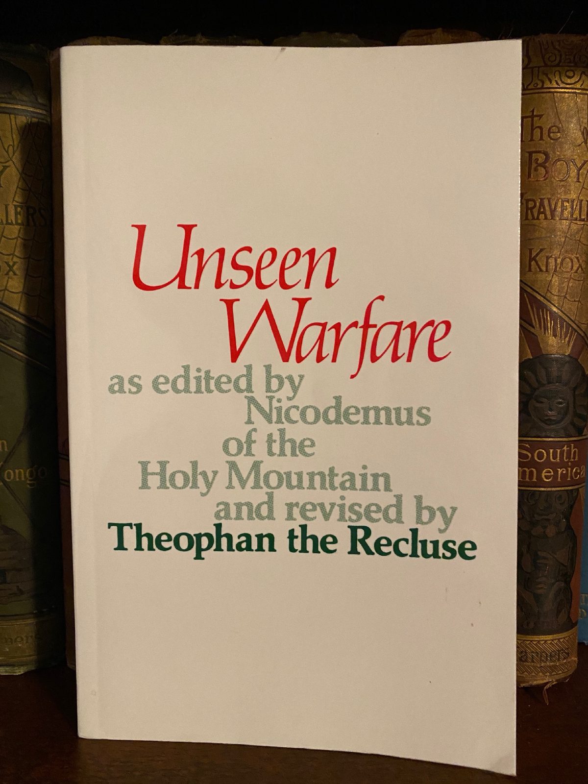 Cover of Drew's copy of Unseen Warfare