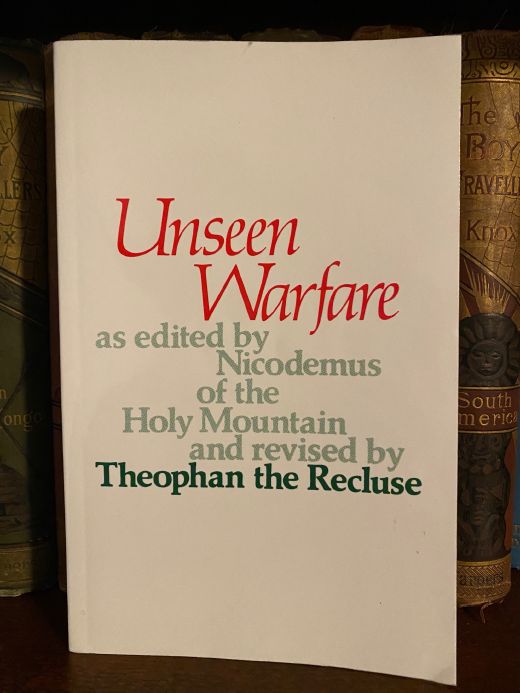 Cover of Drew's copy of Unseen Warfare
