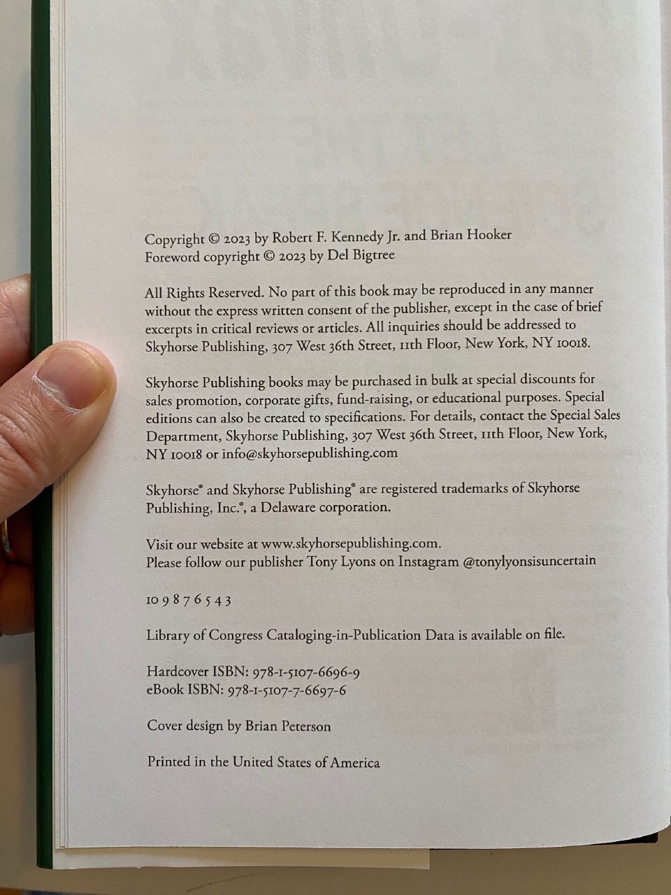 Physical detail of Drew's copy of Vax-Unvax: Let the Science Speak