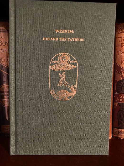 Cover of Drew's copy of Wisdom: Job and the Fathers